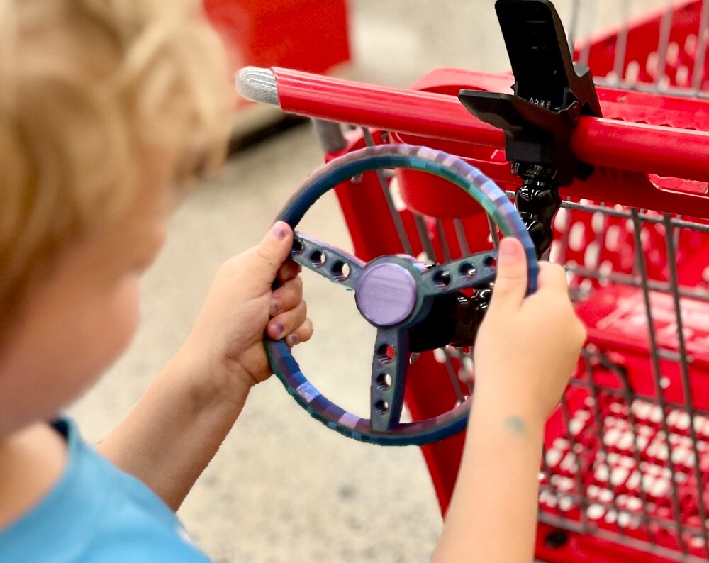 Wagon Cart Accessory Clip-on Steering Wheel